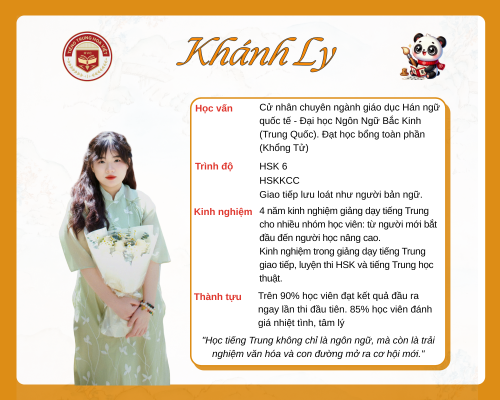 Giáo viên tiếng Trung - Khánh Ly