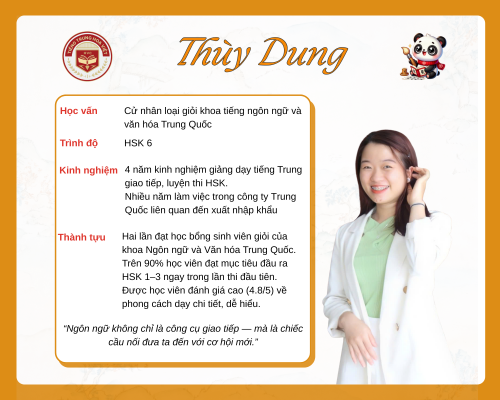 Giáo viên tiếng Trung Nguyễn Thị Thùy Dung