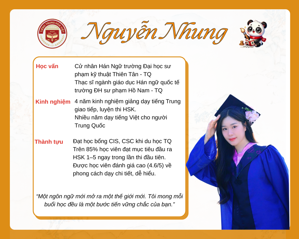 Giáo viên tiếng Trung - Nguyễn Nhung