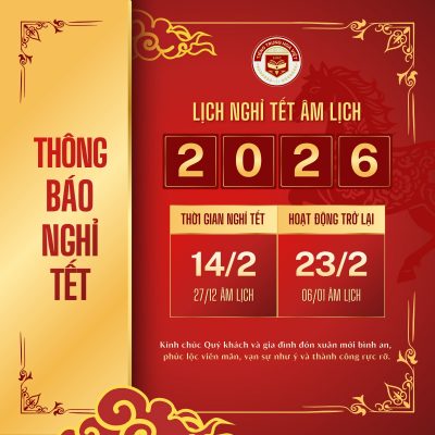 THÔNG BÁO LỊCH NGHỈ TẾT NGUYÊN ĐÁN 2026 – HOA VIỆT