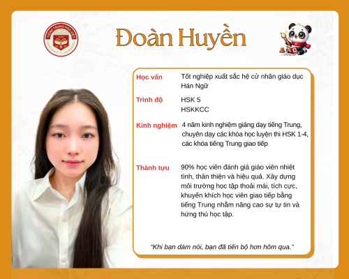 Giáo viên tiếng Trung Đoàn Thị Huyền
