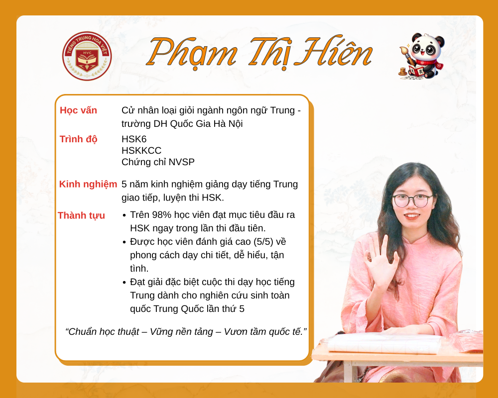 Giáo viên tiếng Trung Phạm Thị Hiên