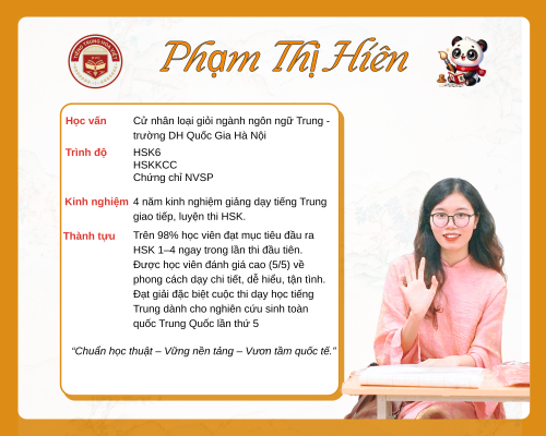 Giáo viên tiếng Trung Phạm Thị Hiên