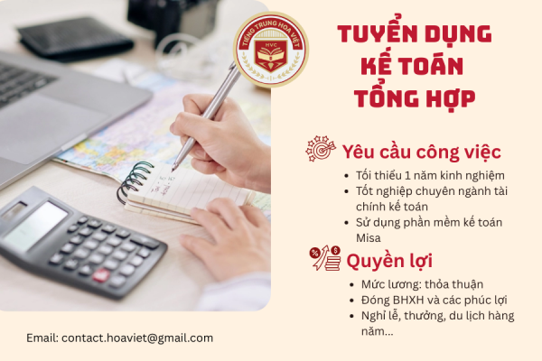 Tuyển dụng kế toán tổng hợp