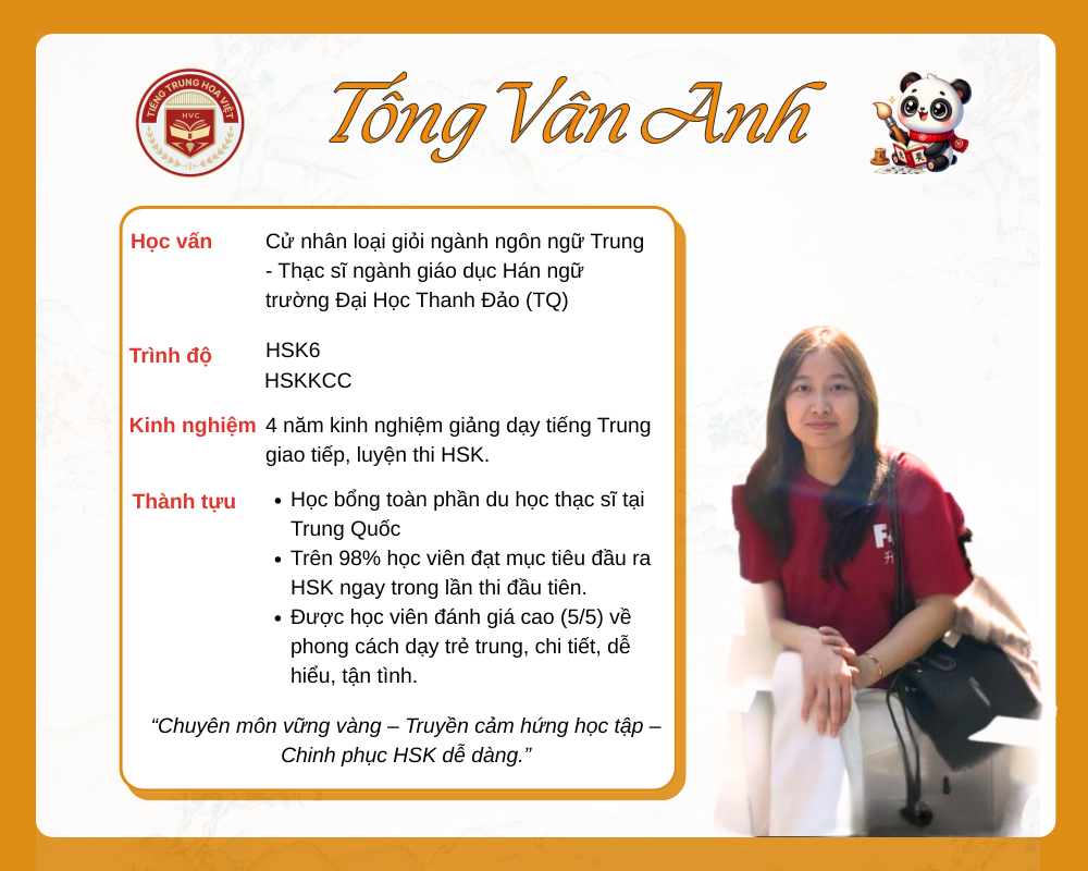 Giáo viên tiếng Trung Tống Vân Anh – Thạc sĩ Giáo dục Hán ngữ
