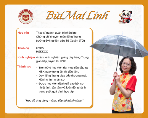 Giáo viên tiếng Trung - Bùi Mai Linh