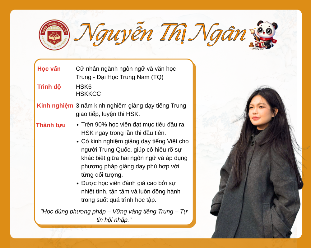 Giáo viên tiếng Trung - Nguyễn Thị Ngân