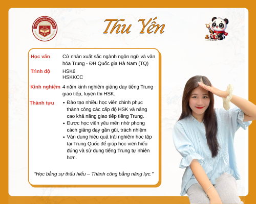 Giáo viên tiếng Trung - Phạm Thị Thu Yến