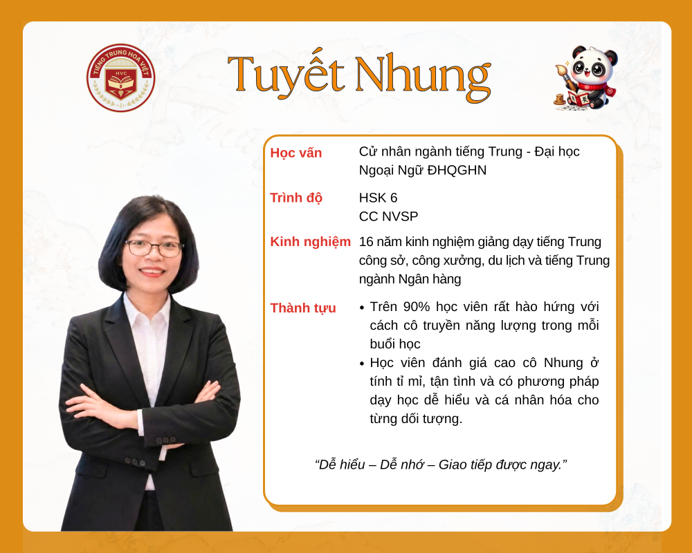 Giáo viên Nguyễn Thị Tuyết Nhung – 16 năm kinh nghiệm, chuyên gia tiếng Trung thực chiến cho công việc và doanh nghiệp