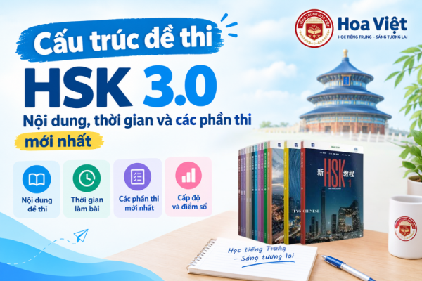 Cấu trúc đề thi HSK 3.0: Nội dung, thời gian và các phần thi mới nhất