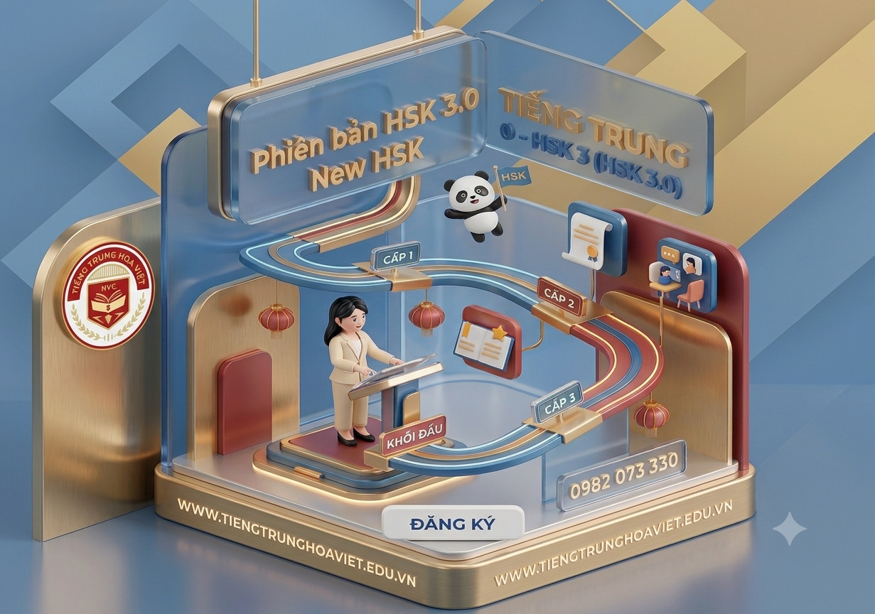 Khóa học 0 – HSK 3 (Lộ trình chuẩn HSK 3.0)